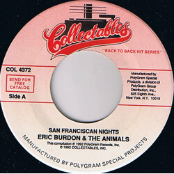 Eric Burdon & The Animals San Franciscan Nights / Monterey Vinyl 7" USED