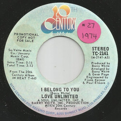 Love Unlimited I Belong To You USED VINYL 7INCH SINGLE 45 RPM PROMO STEREO MONO