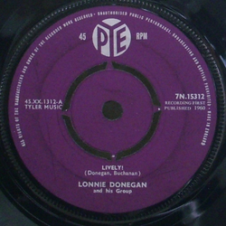 Lonnie Donegan Lively! Vinyl 7" USED