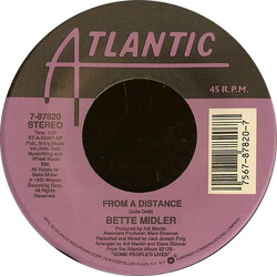 Bette Midler From A Distance USED VINYL 7INCH 45 RPM SINGLE