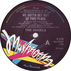 The Angels We Gotta Get Out Of This Place USED VINYL 7INCH 45 RPM SINGLE
