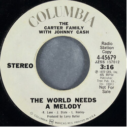 The Carter Family / Johnny Cash The World Needs A Melody Vinyl 7" USED