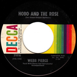 Webb Pierce Hobo And The Rose / Who Do I Think I Am Vinyl USED