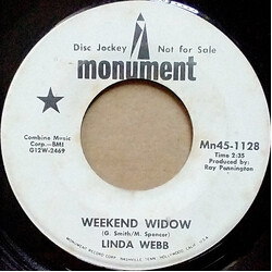 Linda Webb Weekend Widow USED VINYL 7INCH 45 RPM SINGLE PROMO