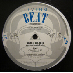 Simon Harris / Leslie Lyrics Time USED VINYL 12INCH 45 RPM PROMO