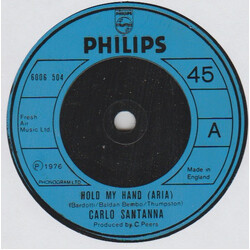 Carlo Santanna Hold My Hand (Aria) USED VINYL 7INCH 45 RPM SINGLE
