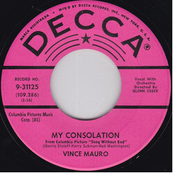 Vince Mauro My Consolation / Diamonds In The Starlight USED VINYL 7INCH 45 RPM