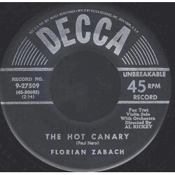 Florian Zabach The Hot Canary / Jalousie USED VINYL 7INCH 45 RPM