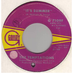 The Temptations It's Summer / I'm The Exception To The Rule USED VINYL 7INCH 45 RPM SINGLE