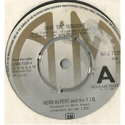 Herb Alpert & The Tijuana Brass Save The Sunlight / You Smile - The Song Begins USED VINYL 7INCH SINGLE PROMO