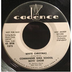 Commander Shea School Boys' Choir White Christmas USED VINYL 7INCH 45 RPM SINGLE PROMO