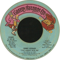 Donny Gerrard Stay Awhile With Me / Peace For Us All USED VINYL 7INCH 45 RPM