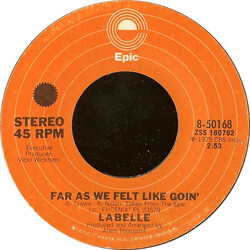 LaBelle Far As We Felt Like Goin' / Slow Burn USED VINYL 7INCH 45 RPM