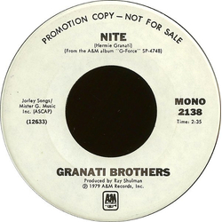 Granati Brothers Nite Vinyl 7" USED