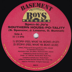 Spen-N-Jo's Southern House-Po-Tality Stop!!! (Feel What Ya Wont) VINYL 12" USED
