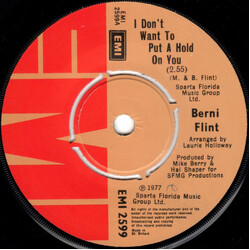 Berni Flint I Don't Want To Put A Hold On You VINYL 7" USED