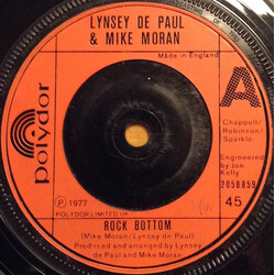 Lynsey De Paul / Mike Moran Rock Bottom USED VINYL 7INCH SINGLE 45 RPM