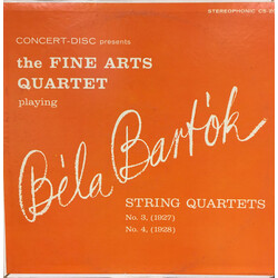 Béla Bartók / The Fine Arts Quartet String Quartets No. 3 (1927) & No. 4 (1928) Vinyl LP USED