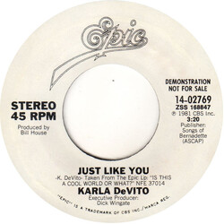 Karla DeVito Just Like You USED VINYL 7INCH 45 RPM SINGLE PROMO STEREO