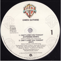 Gwen Guthrie Can't Love You Tonight Vinyl 12" USED