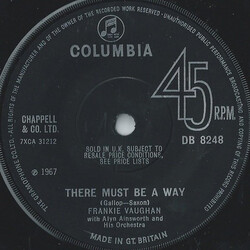 Frankie Vaughan / The Alyn Ainsworth Orchestra There Must Be A Way USED VINYL 7INCH 45 RPM SINGLE