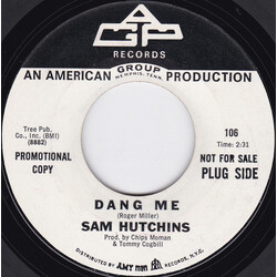 Sammie Hutchins Dang Me / I'm Tired Of Pretending USED VINYL 7INCH 45 RPM SINGLE PROMO
