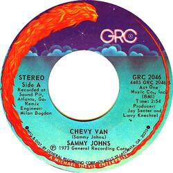 Sammy Johns Chevy Van USED VINYL 7INCH 45 RPM SINGLE STYRENE