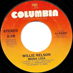 Willie Nelson Mona Lisa USED VINYL 7INCH 45 RPM SINGLE STYRENE