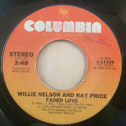 Willie Nelson / Ray Price Faded Love USED VINYL 7INCH 45 RPM SINGLE STYRENE
