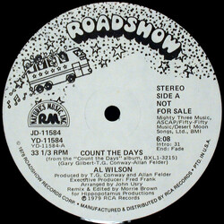 Al Wilson Count The Days / Is This The End VINYL 12" USED