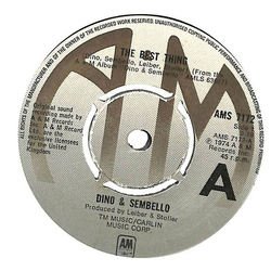 Dino And Sembello The Best Thing Vinyl 7" USED