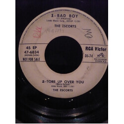 Luis Arcaraz Y Su Orquesta / The Escorts (22) Bad Boy / Tore Up Over You / Calypso Espanol / If I Could Tell You USED VINYL 7INCH 45 RPM EP PROMO