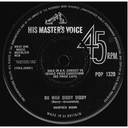 Manfred Mann Do Wah Diddy Diddy Vinyl 7" USED