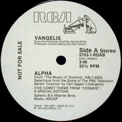 Vangelis Alpha Vinyl 12" USED