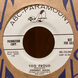 Johnny Nash The Wish / Too Proud USED VINYL 7INCH 45 RPM SINGLE PROMO