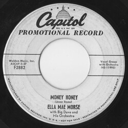Ella Mae Morse Money Honey / I Love You, Yes I Do USED VINYL 7INCH 45 RPM PROMO MONO