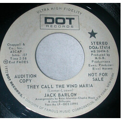 Jack Barlow They Call The Wind Maria USED VINYL 7INCH 45 RPM PROMO