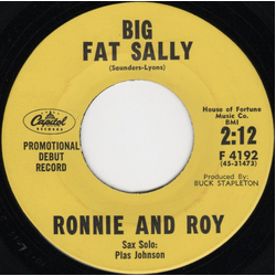 Ronnie & Roy Big Fat Sally Vinyl 7" USED