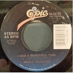 Merle Haggard I Had A Beautiful Time / This Time I Really Do USED VINYL 7INCH SINGLE STYRENE