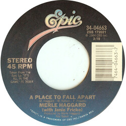 Merle Haggard A Place To Fall Apart USED VINYL 7INCH 45 RPM STYRENE