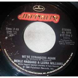 Merle Haggard / Leona Williams We're Strangers Again USED VINYL 7INCH 45 RPM SINGLE