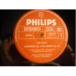 Jean Sibelius / Boston Symphony Orchestra / Sir Colin Davis Symphony No. 1, "Finlandia" Vinyl LP USED