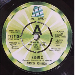 Smokey Robinson Madam X USED VINYL 7INCH 45 RPM PROMO