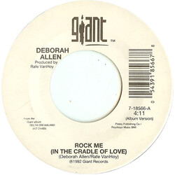 Deborah Allen Rock Me (In The Cradle Of Love) USED VINYL 7INCH 45 RPM SINGLE