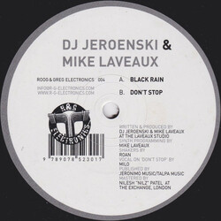 DJ Jeroenski / Mike Laveaux Black Rain / Don't Stop Vinyl 12" USED