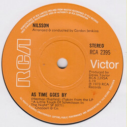 Harry Nilsson As Time Goes By USED VINYL 7INCH 45 RPM SINGLE
