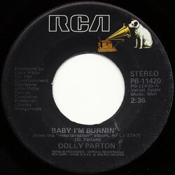 Dolly Parton Baby I'm Burnin' USED VINYL 7INCH 45 RPM SINGLE