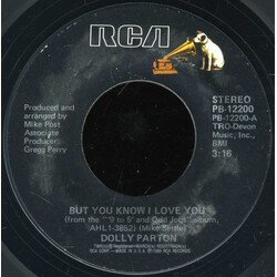 Dolly Parton But You Know I Love You / Poor Folks Town USED VINYL 7INCH 45 RPM STYRENE