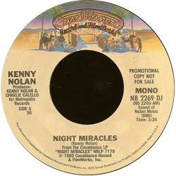 Kenny Nolan Night Miracles USED VINYL 7INCH 45 RPM SINGLE MONO STEREO PROMO