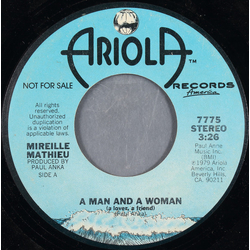 Mireille Mathieu A Man And A Woman (A Lover, A Friend) Vinyl 7" USED